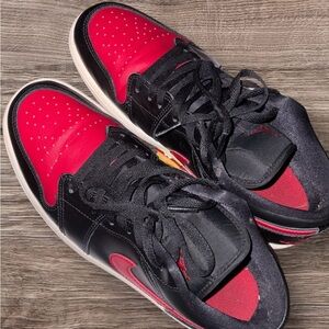 Jordan Women's Sneakers in Red and Black